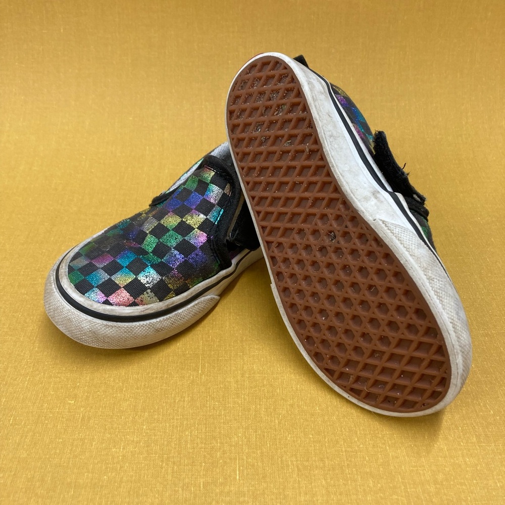 Vans Kids Multicolor Checkered Sneakers - Picture 4 of 5